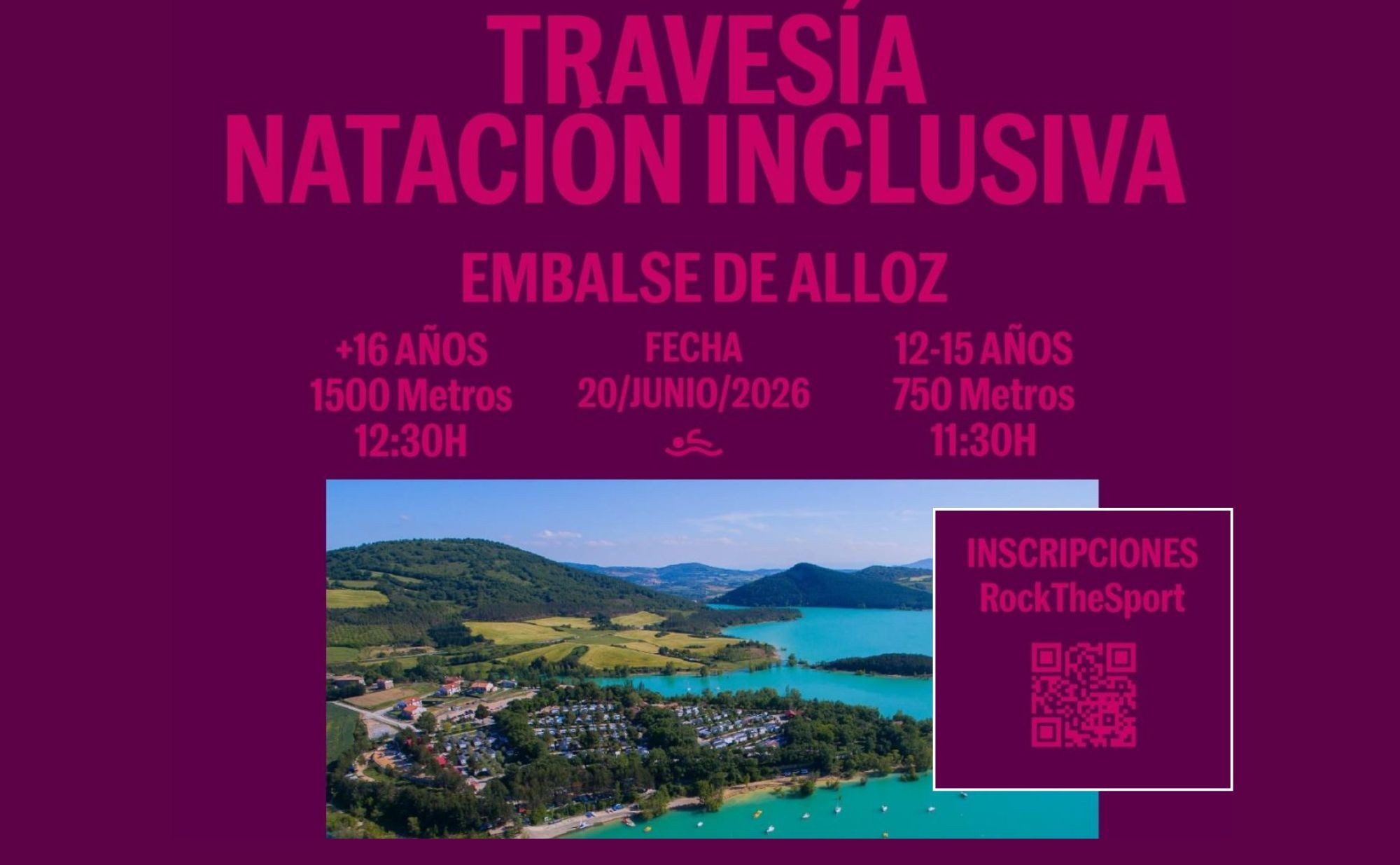 Alloz acogerá la primera Travesía de Natación Inclusiva el 20 de junio